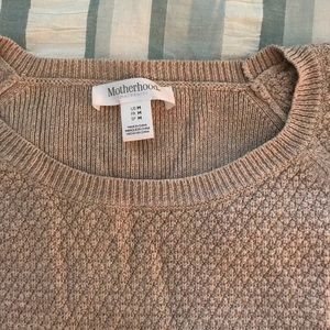 Motherhood Maternity Sweaters - Motherhood Maternity Taupe Paneled Sweater Motherhood Maternity Sweaters - Motherhood Maternity Taupe Paneled Sweater